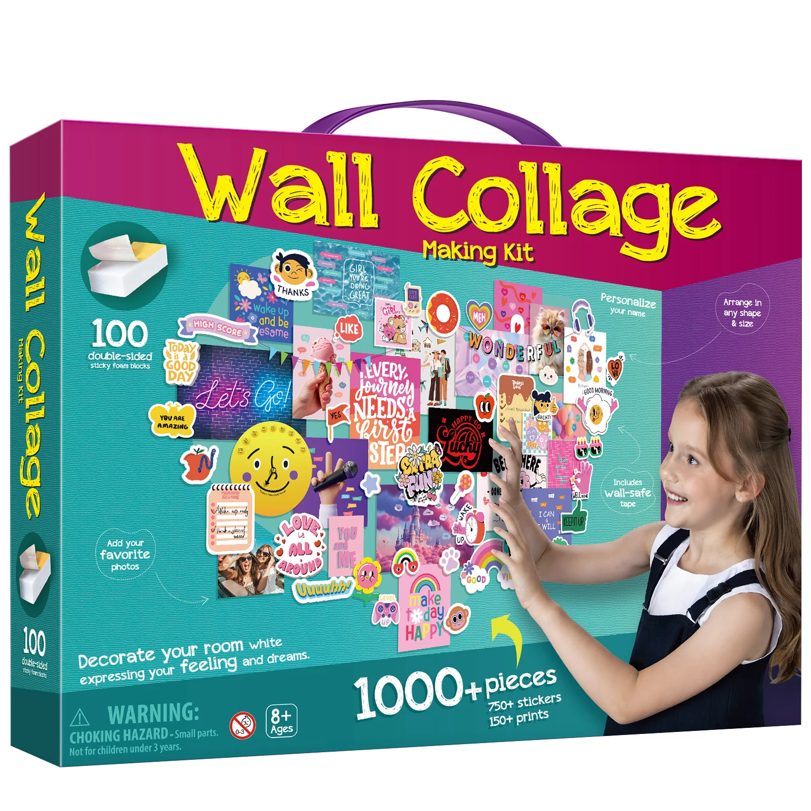 1000 in 1 Children Drawing Toy DIY Wall Collage Making Arts Paper Crafts Educational Toys