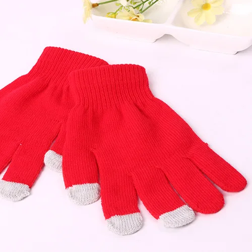 Solid Magic Gloves Capacitive Mobile Phone Smartphone Texting Touchscreen Gloves Knit Hot Winter Warm Mittens