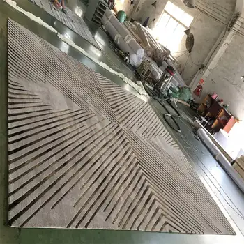 Custom Modern Luxury Handtufted Wool Carpet Cut Pile Big Area Rug for Living Room Hallway Wholesale Price