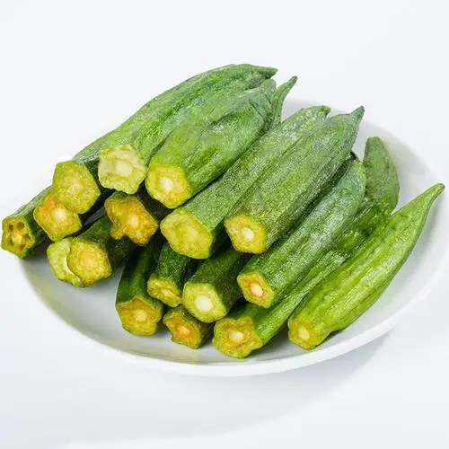 Hot Selling Bulk Vacuum Dried Fried Okra Strips Chips Snacks