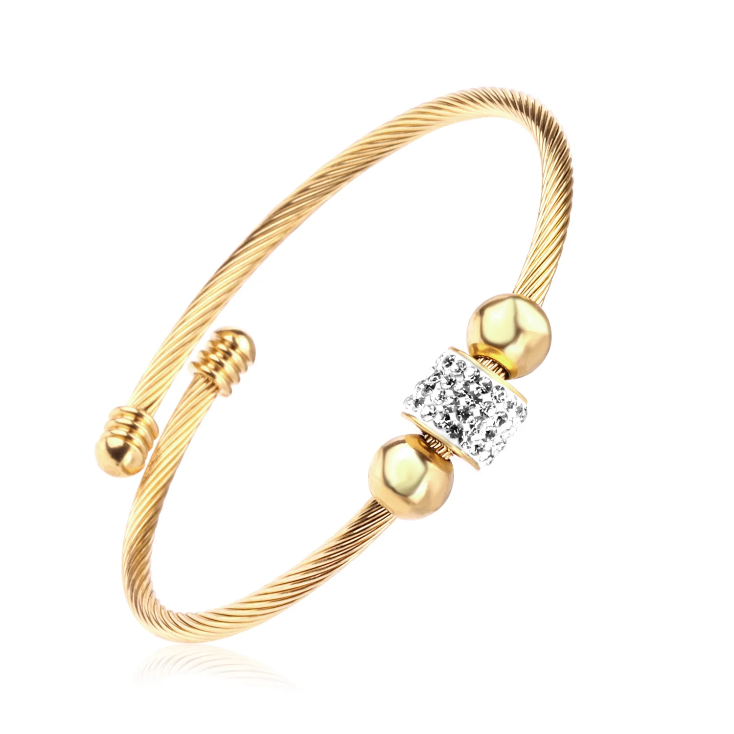 Fashion Women Thin Bracelet Rhinestone Bangle Cuff Wristband Chain Jewelry Gift