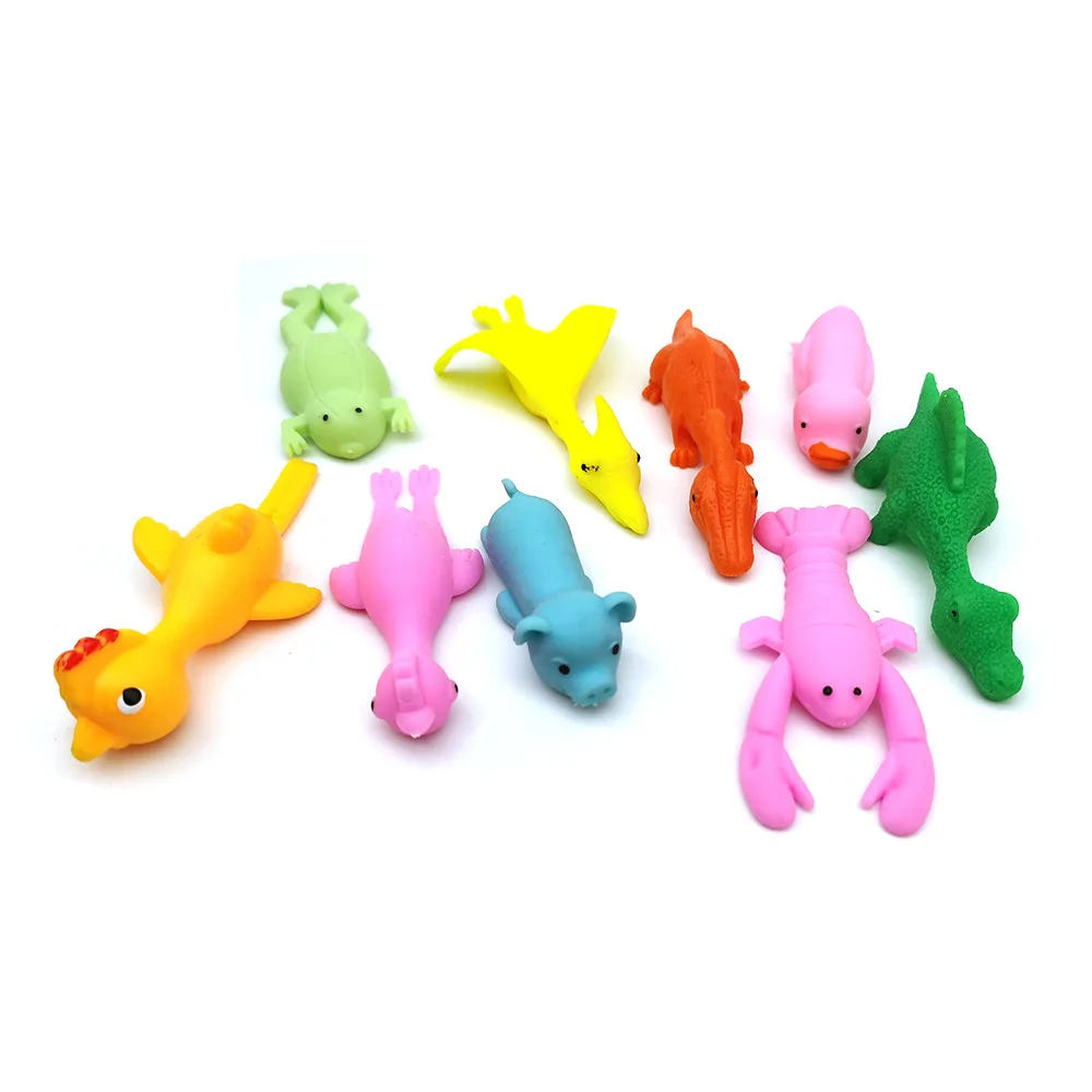 Новинка, прикольная игрушка, забавная катапульта, эжекторная стрейч-игрушка на палец, резиновые животные, игрушка для снятия стресса, Рогатка из термопластичной резины, игрушки для животных