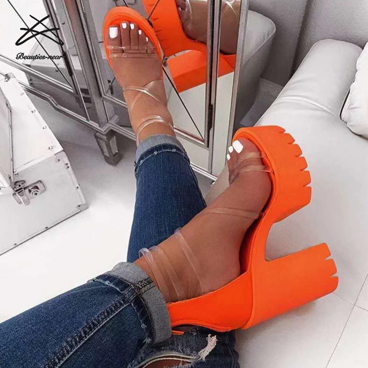 New Design Women Platform Transparent Cross Strap Zip Block High Heel Party  Dress Shoes Lady Summer High Heel Sandals - Buy High Heel Shoes,Sandal Heel  Shoes,Women Sandals Product on Alibaba.com