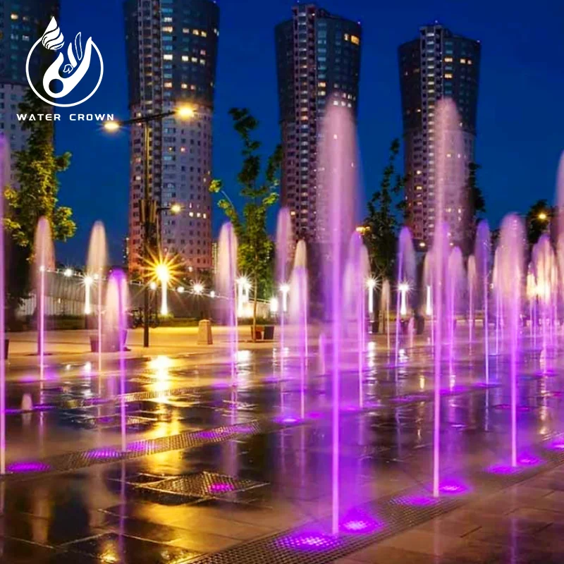 Couronne d’eau : fontaine moderne sur terre ferme haut de gamme en laiton et en acier inoxydable 304, écologique et durable, vente directe depuis le Guangdong