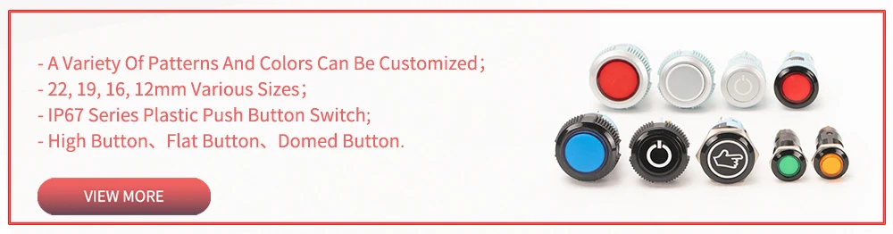 12MM Momentary Push Button Switch Led Illuminated Push Button Switch IP65 Waterproof Push Button Switch 4 Pins Normally Open