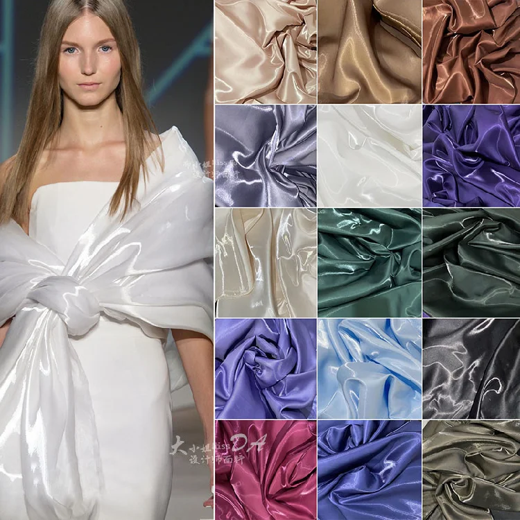 New Arrival Liquid Satin Fabric Crystal Shiny Silk Satin Fabric For Wedding Dress Buy Shiny