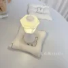 Sous-verre matelassé Miffy en fil de coton, environ 14 cm.