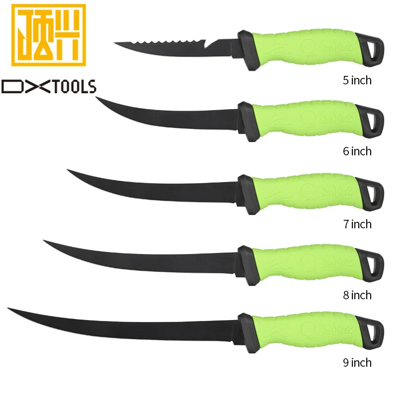 Многоцелевой рыболовный нож, уличное рыболовное снаряжение, походный нож из нержавеющей стали, похож на пластиковую нескользящую ручку