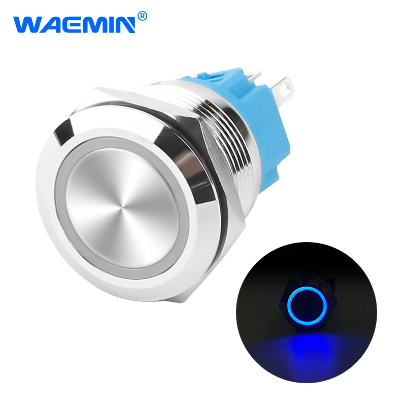22mm Momentary Push Button Switch IP65 Waterproof on off switch Flat ...