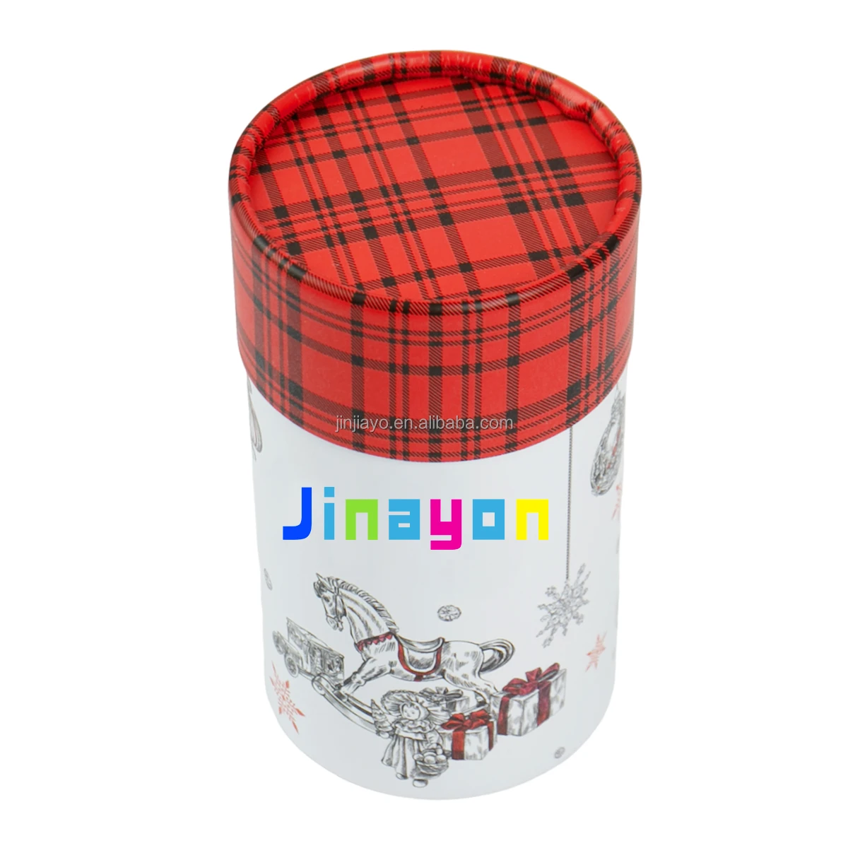 Fabrikksprodusert høykvalitets tilpasset sylindrisk pakkeskranke for sko med personlig fargeoptrykk i fire farger og miljøvennlig gjenvunnet materiale