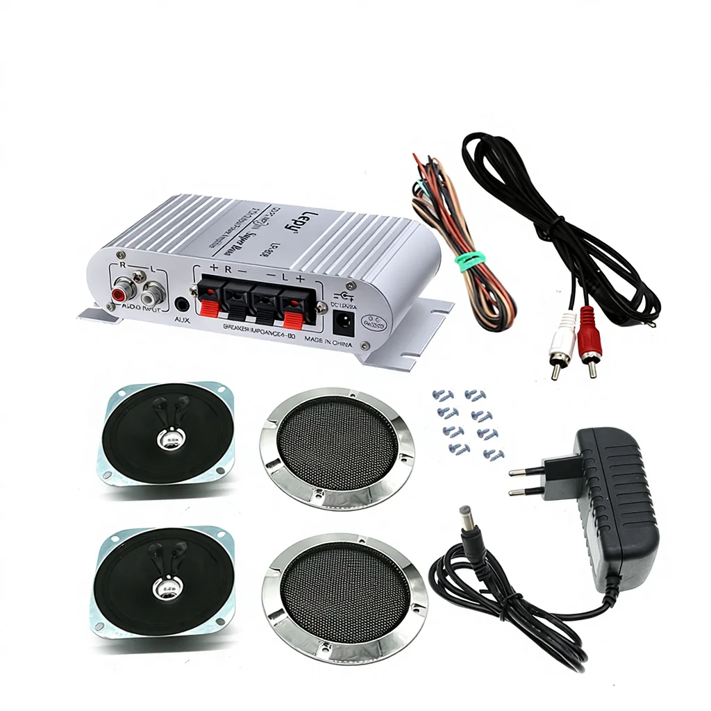 LP-808 DIYアーケードミニアンプ 2x20W RCA入力 高品質 12V コインプッシャー