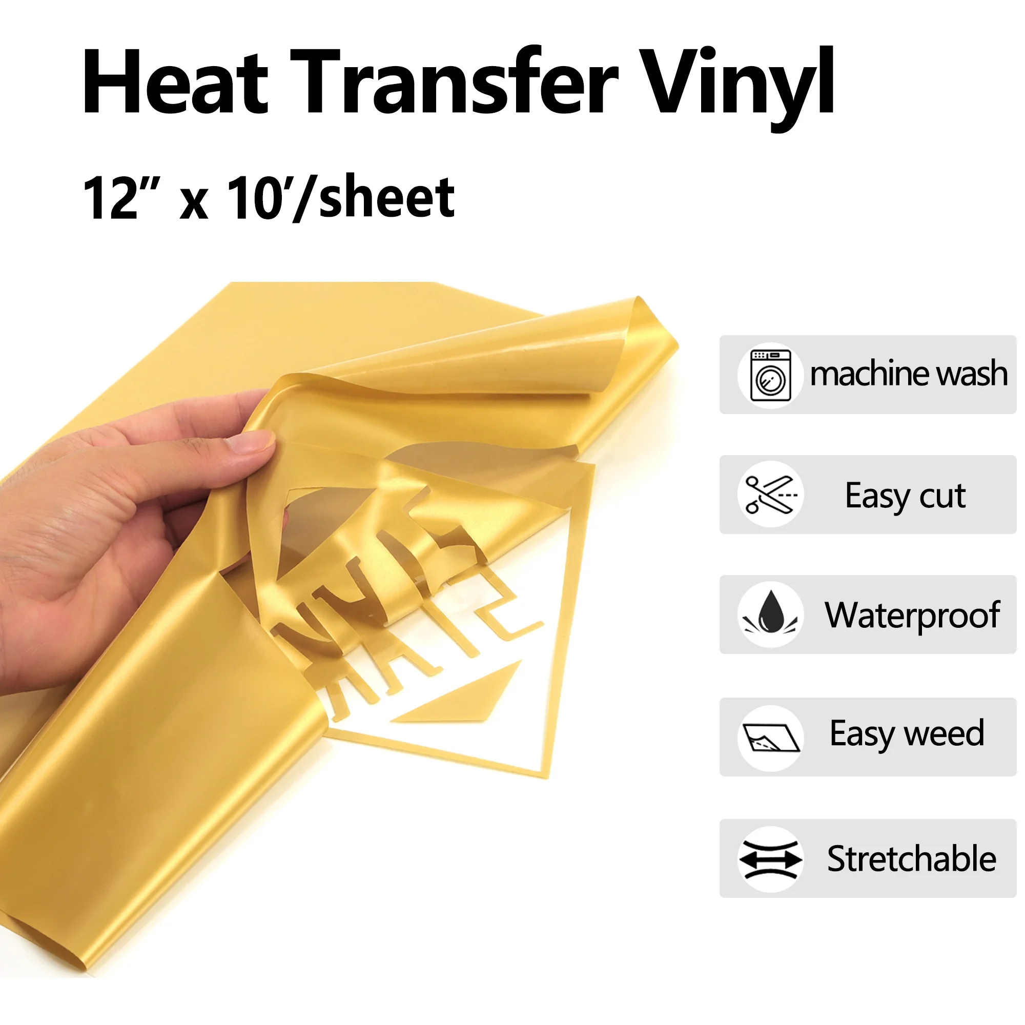 12 x 12ft Glossy Pink K13 Heat Transfer Iron on Vinyl HTV ,1 Roll