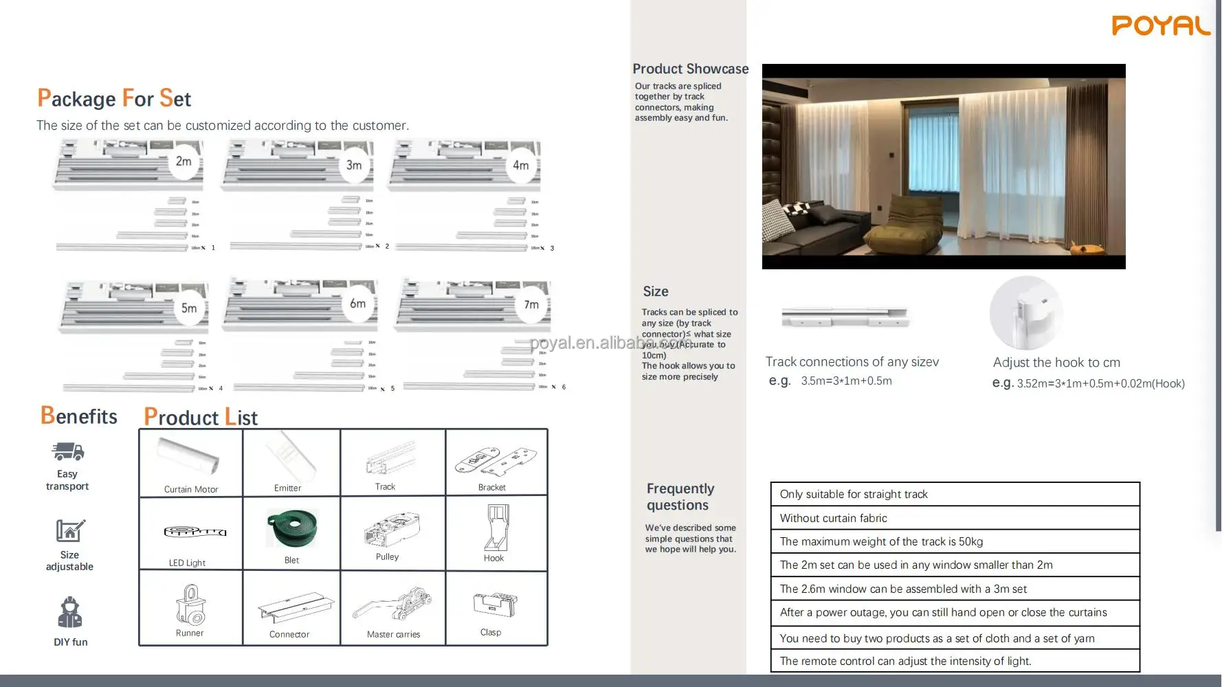 Tuya Smart Wifi Curtain And Track Rails Google Home Voice Control