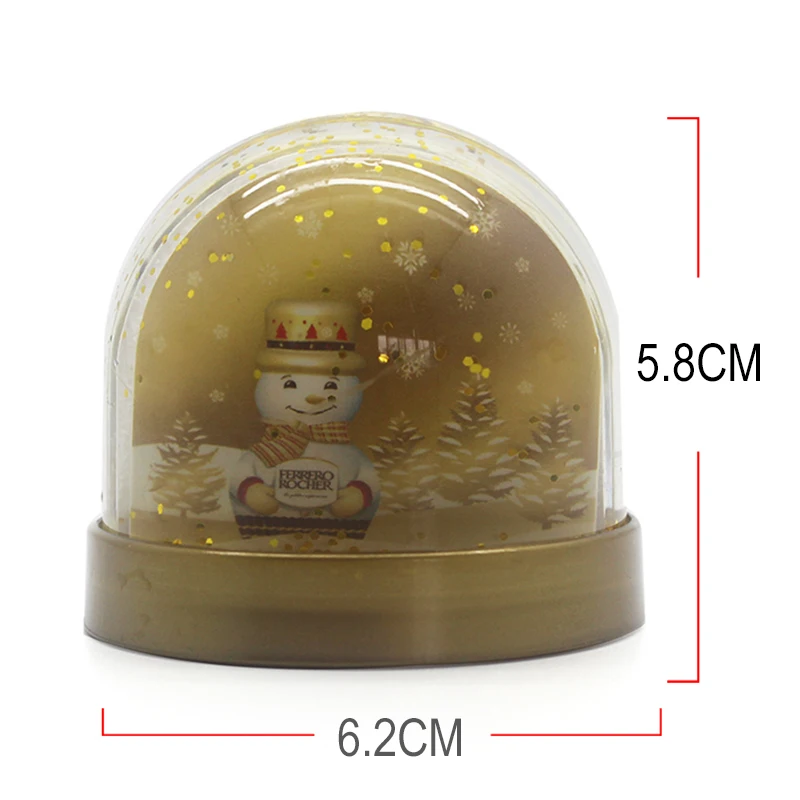 Hot Sale Custom Gold Pretty Cheap Photo Frame Snow Globe Funny Snow Globes With Photo Insert