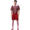 Red(Top, pants, socks)