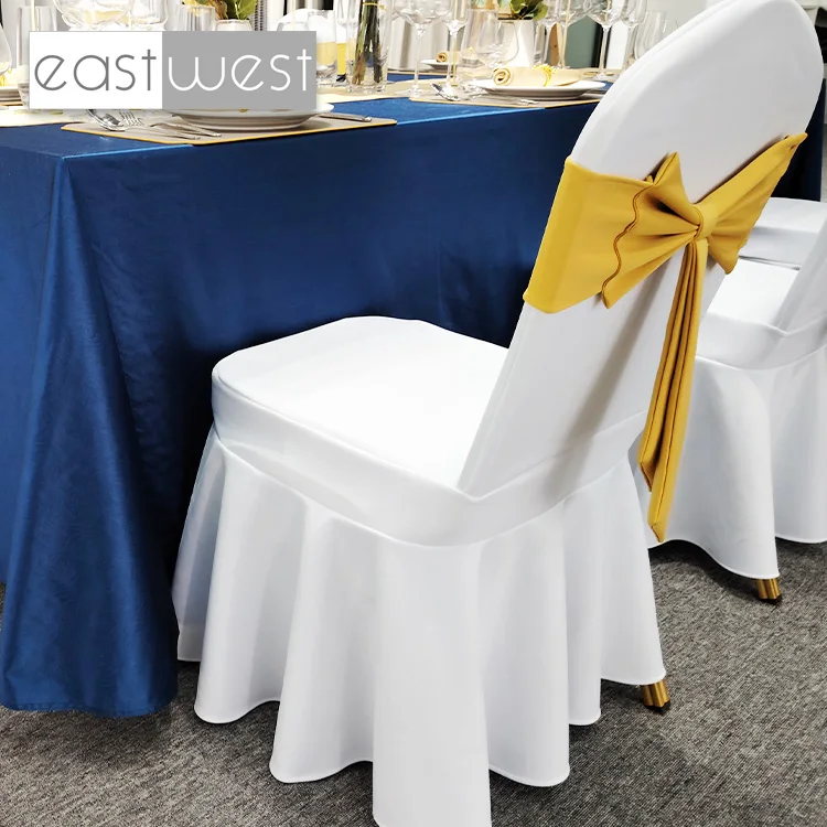 Eastwest Wholesale Elegant White Spandex Chair Covers Banquet Chair For