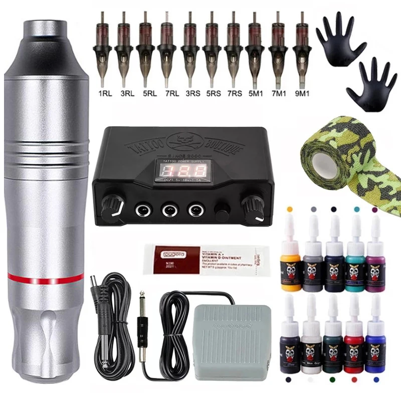Популярный товар, тату-машинка, аккумулятор, тату-ручка, ротационная тату-машинка, полный комплект