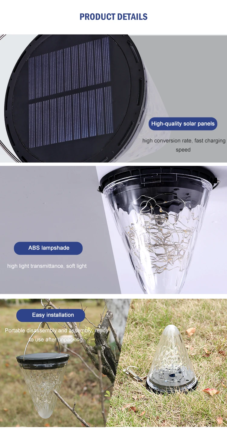 2023 Hot Sale Party Atmosphere Decoration Outdoor Ip65 Waterproof Smd Solar Led Holiday Light