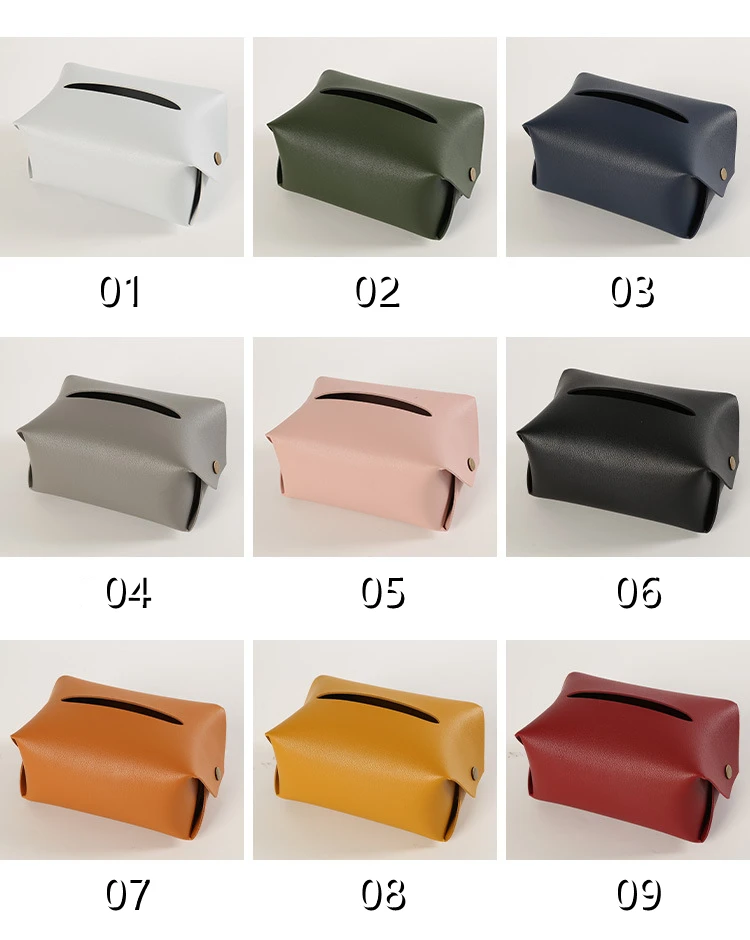 Домашний Декоративный чехол из искусственной кожи для бумажных салфеток, прямоугольный чехол для бумажных салфеток