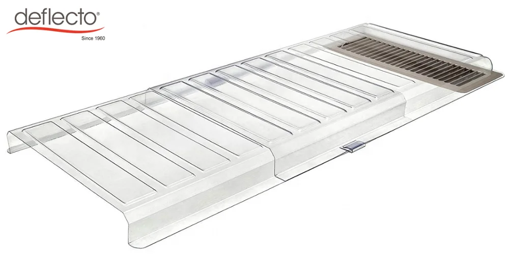 Factory Direct Deflecto Venting Furniture Plastic Registers Vent Extender Clear Air Deflector
