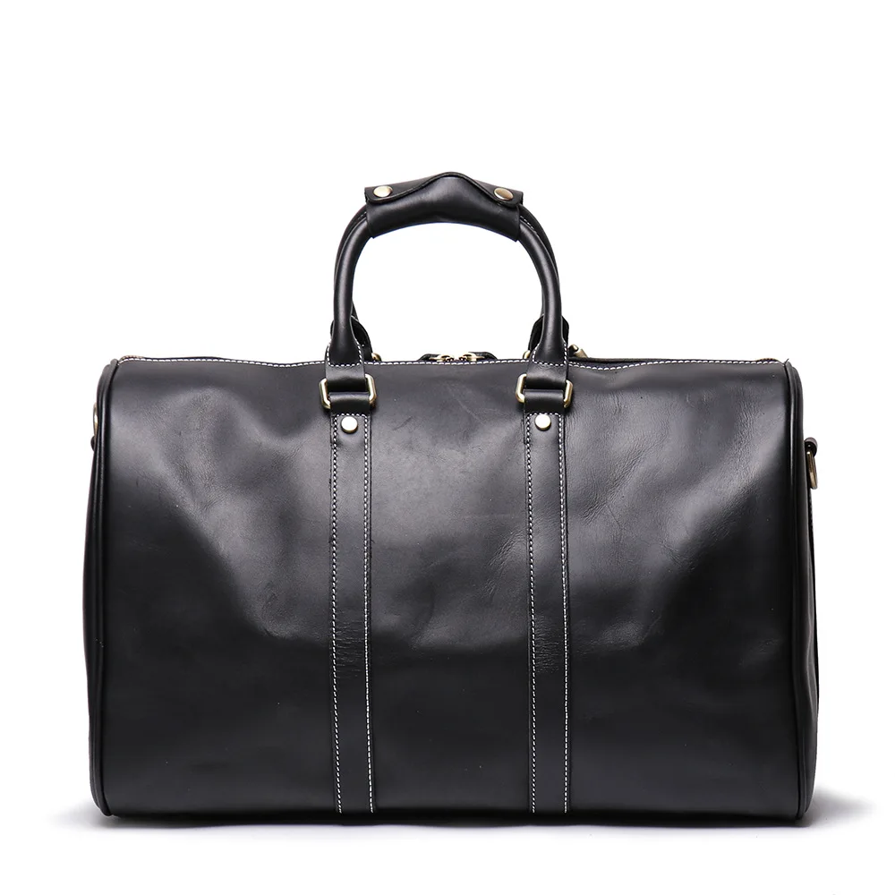 Cappuccino Leather Duffle Bag