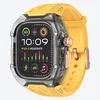 Transparent black frame + yellow strap