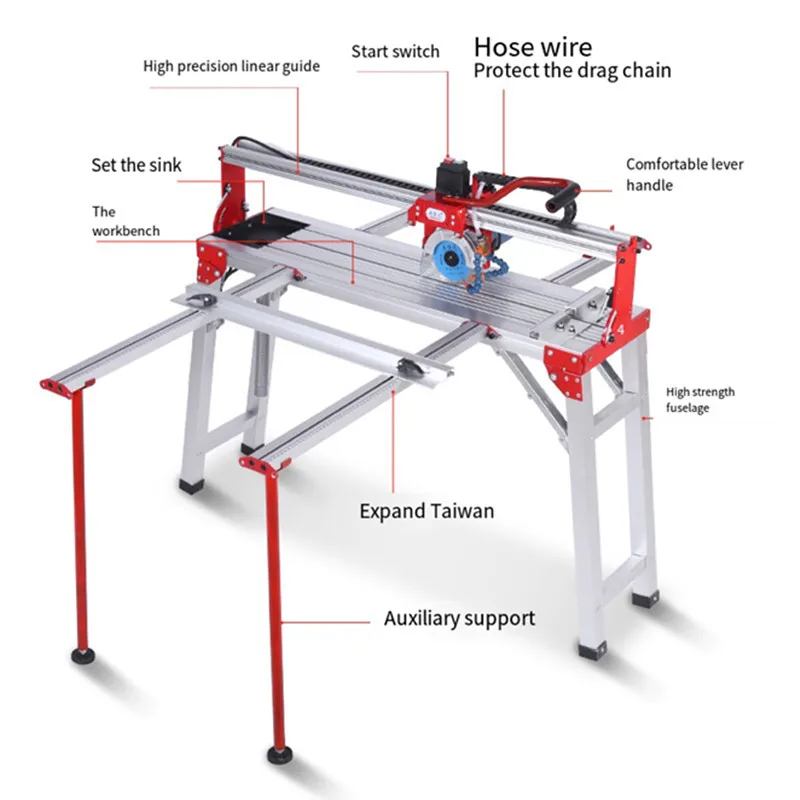 1200mm Electric Tile Table Cutter Desktop Tile Saw Cutter Multifunctional Ceramic Tile Cutting Machine