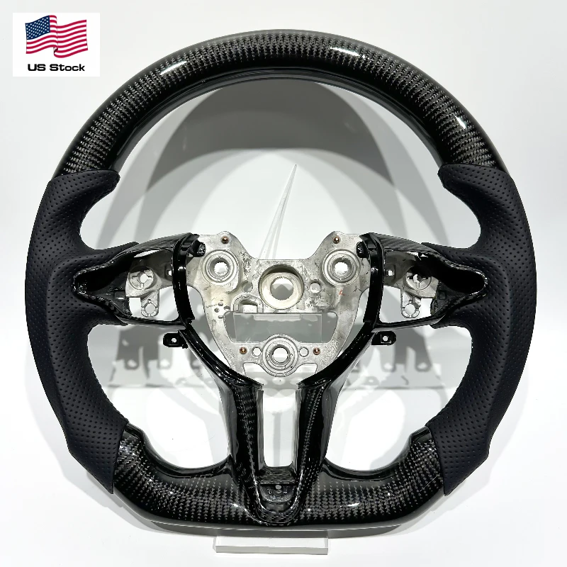 Carbon Fiber & Perforated Leather Steering Wheel for Hyundai Elantra N / i30N