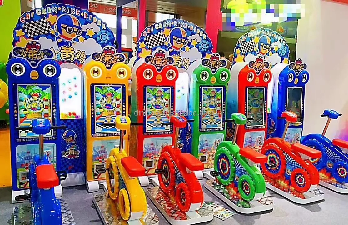 Dinibao Coin Operated Game Machines Chicken Bike Rider Ticket Lottery Arcade Machine for Amusement Park