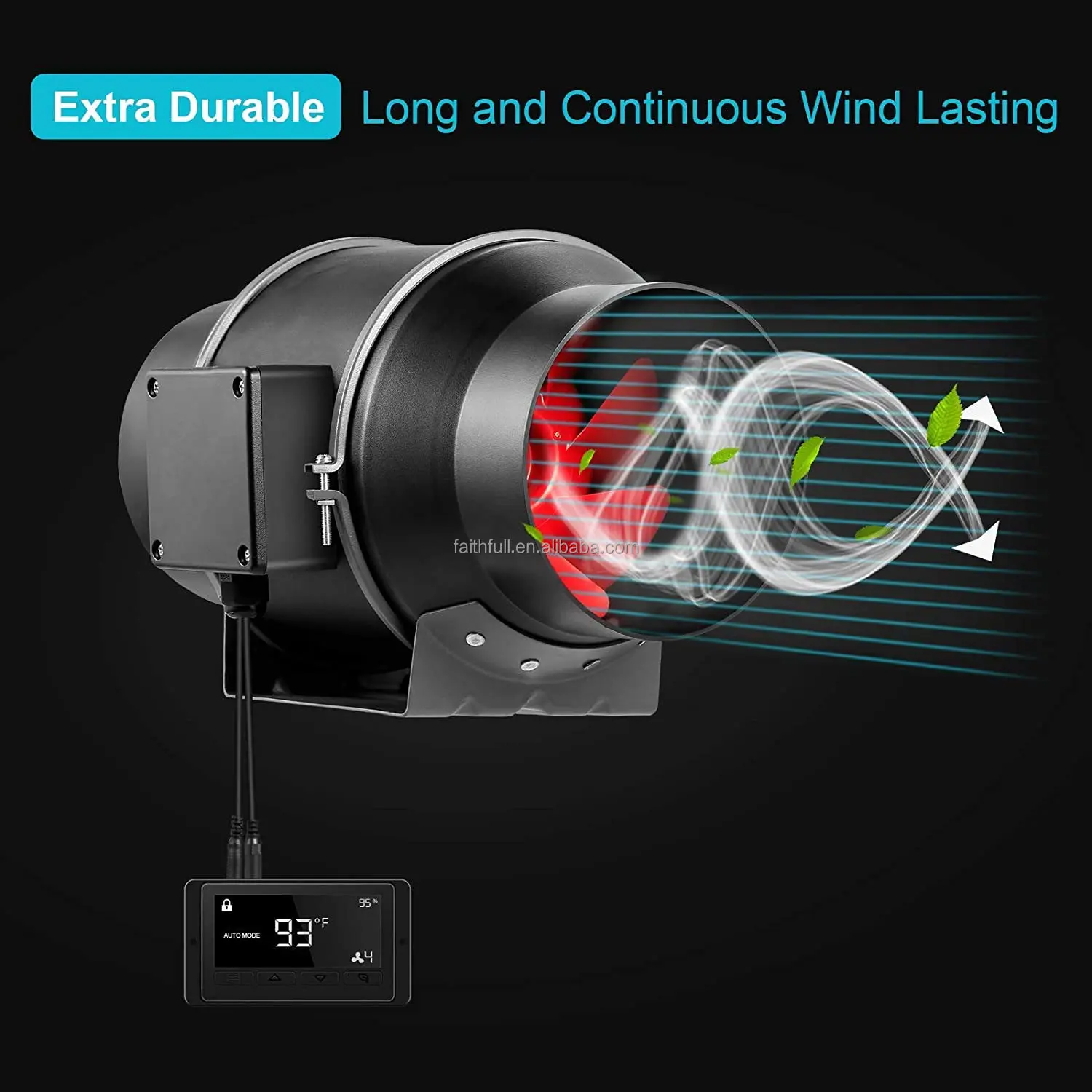 Inline Duct Fan, Axial, AC110-240V 50, 40W - detail 4