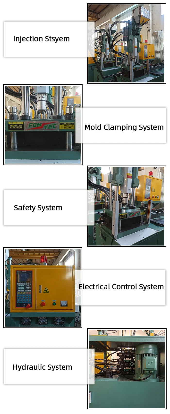 FOMTEC Plastic Zipper Injection Molding Machine - FT-400-ZT