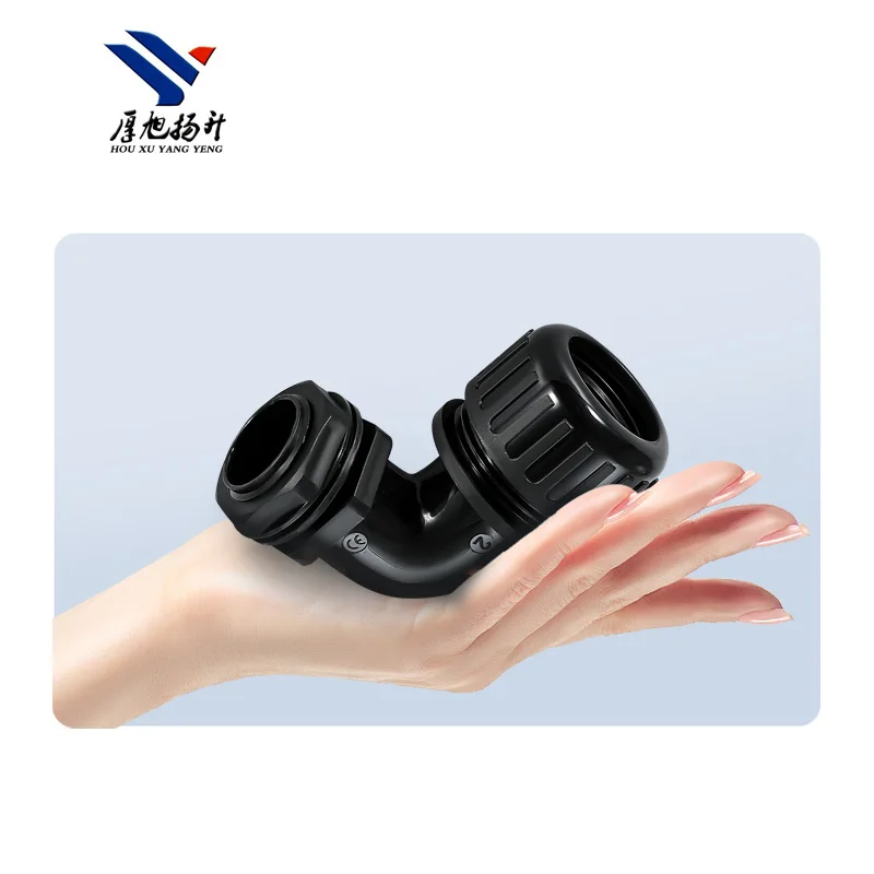 Electrical Cable  IP68 Waterproof Right Angle Elbow Shape Waterproof Nylon Plastic Cable Glands