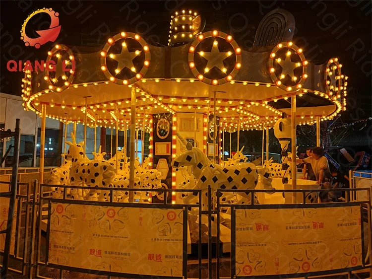 Kids Ocean Carousel Ride Playground Equipment Merry Go Round Horse For ...