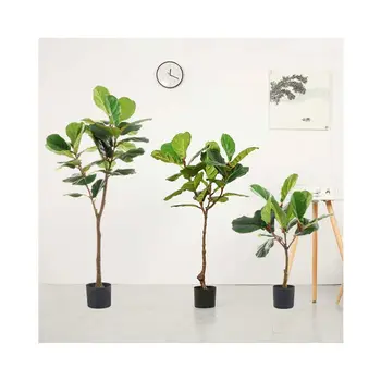 Artificial ficus lyrata garden artificial plants bonsai export from China artificial fig bonsai