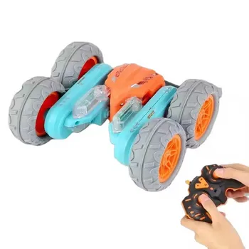 Rc double-sided remote control toys vehicle 2024 Remote control double side 360 degree dancing stunt rc car toy with light