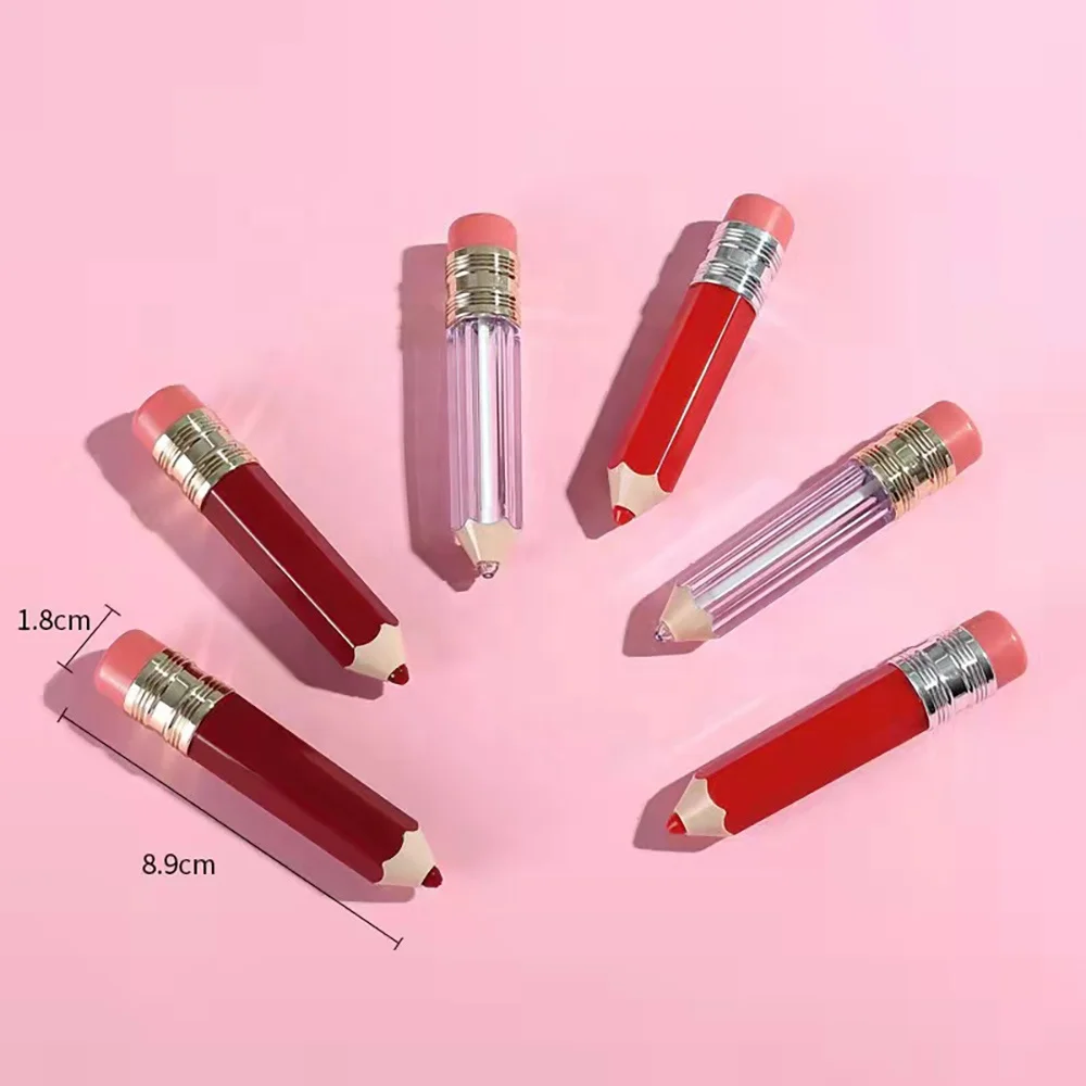 Jie Mei Stock Moq 100pcs Pencil Shaped 3.5ml Plastic Empty Lipgloss Wand  Tube Clear Pink Red Lip Gloss Bottle No Logo - Buy Pencil Wand Tube,Pencil  Wand Bottle,Pencil Lip Gloss Wand Tube Product on ...