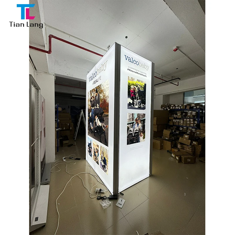 TianLang Led Advertising Light Boxes Frame Light Box Display Display Booth Plastic Seg Light Box