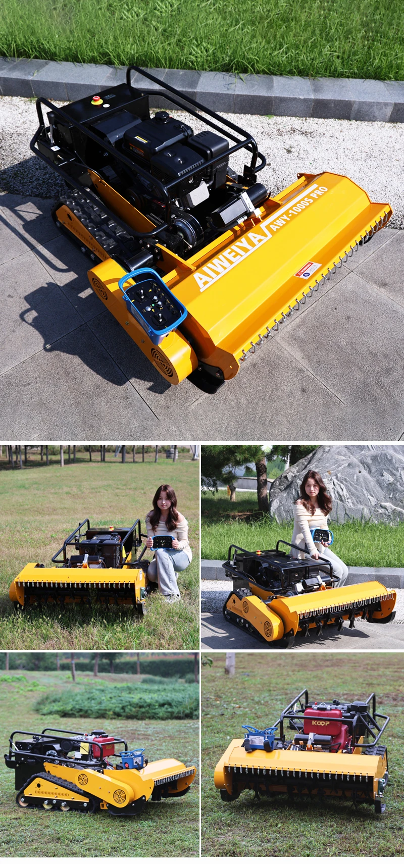 Best Selling CE EPA Flail Mower Farm Remote Control Crawler Flail Mower ...