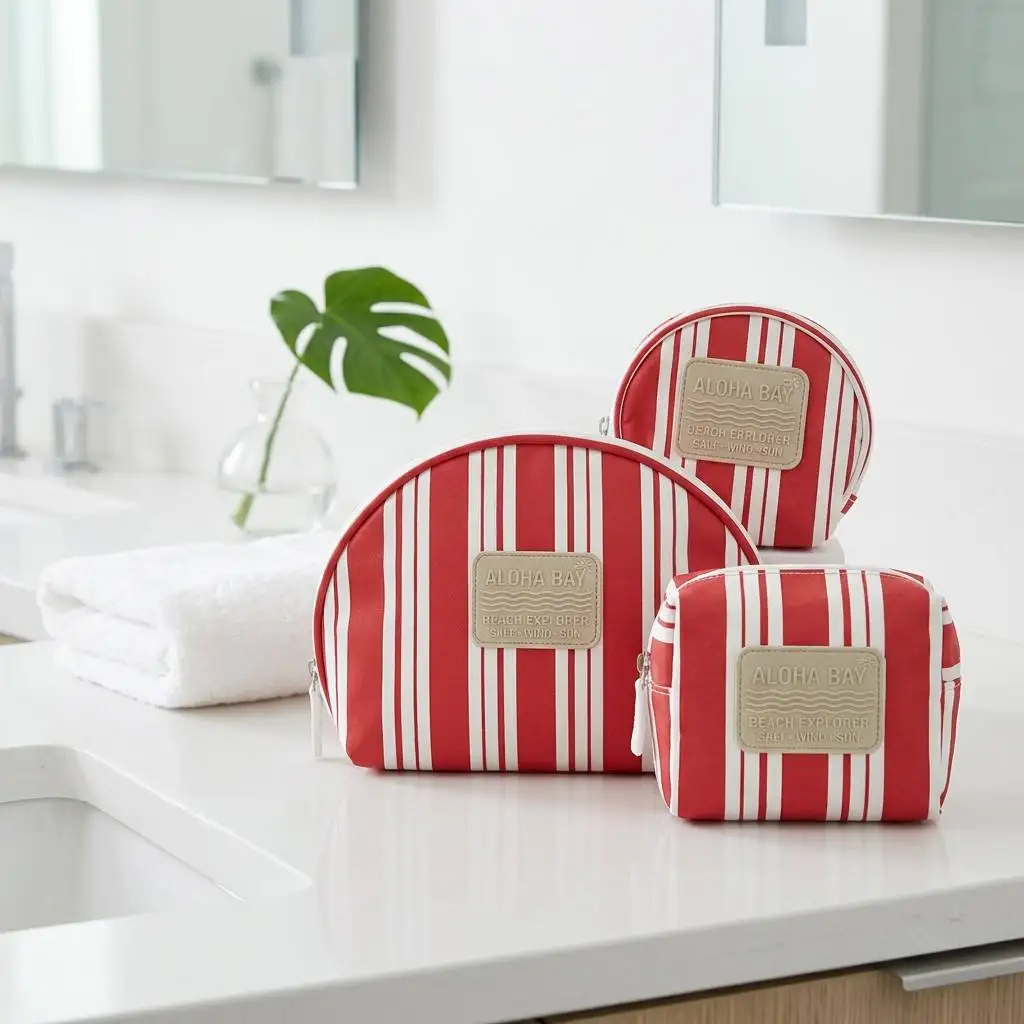 Tyvek Coin Bag Personalized Eco-friendly Recycled Sea Stripe Pattern Purse Women Key Chain Small, Wholesale & OEM/ODM Welcome