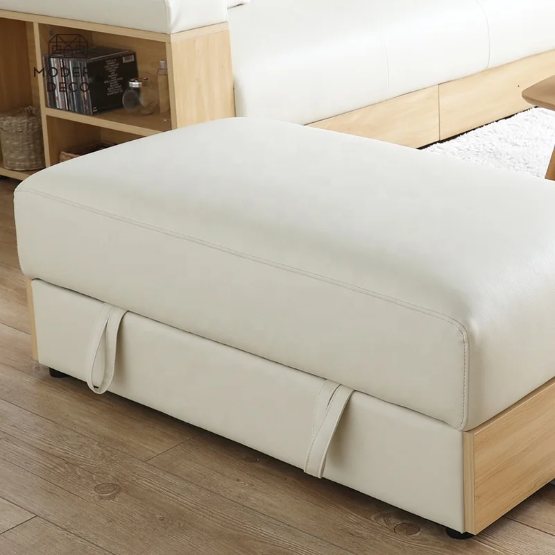 SS-001 Modern Deco L Oblika 3 Sedeža Pretvorbena Krovata Futon Sofabed Kotna Sofa Krovata z Hranilom