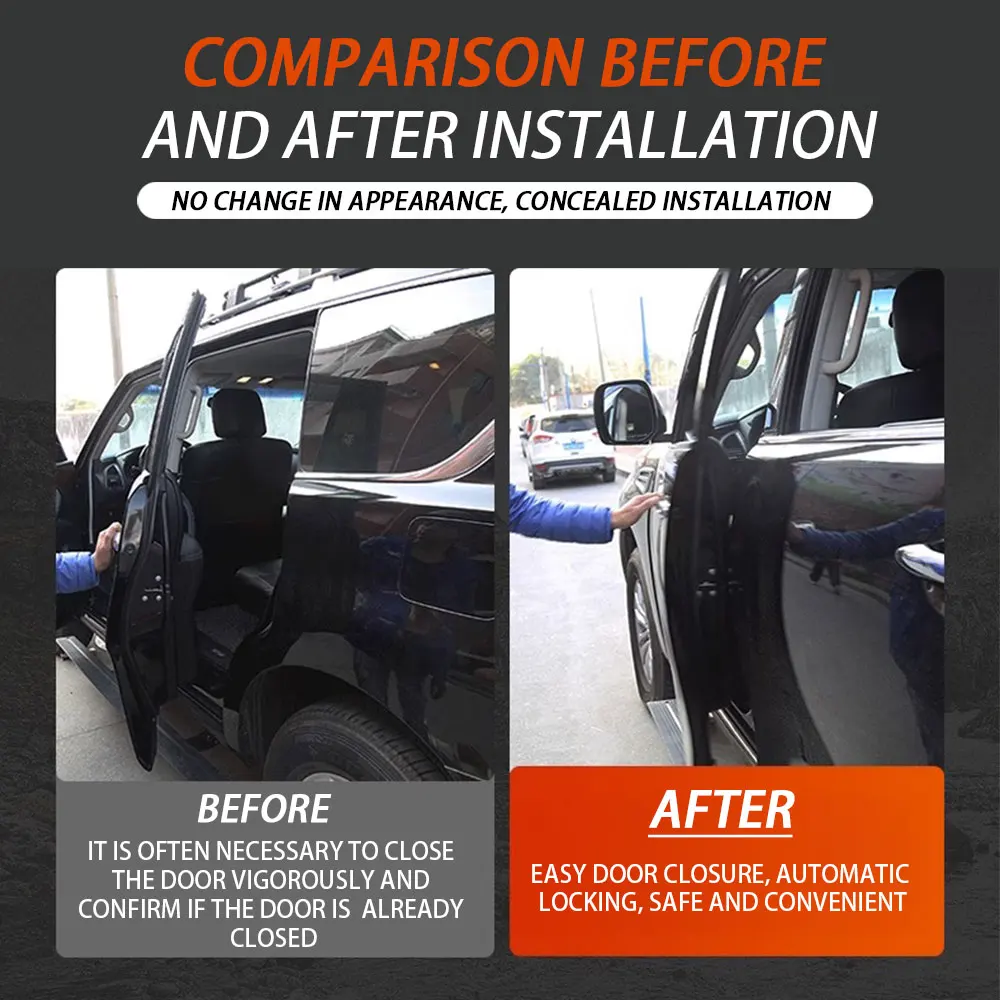 Electric Suction SOFT CLOSING VACUUM DOOR LOCK Anti-pinch Car Door Soft Closer for Defender 2020+