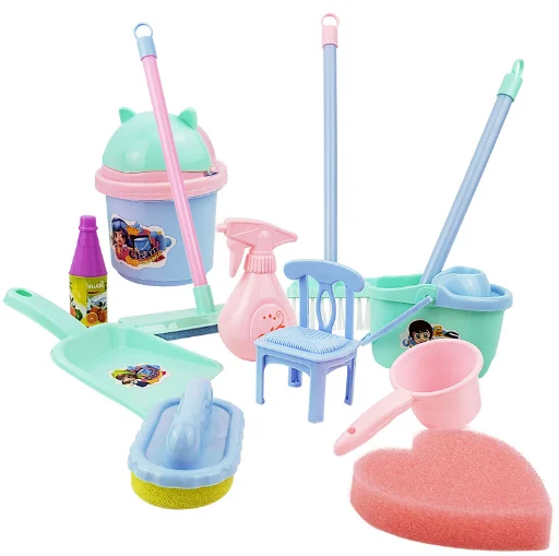 2021 Simulation Cleaning Mop Broom Sanitary Ware Toys Children Play