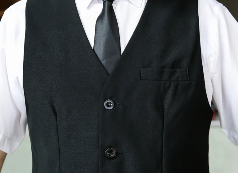 Custom Waiter Vest Bar Reception Party Restaurant Hotel Work Uniform Receptionist Vest Unisex