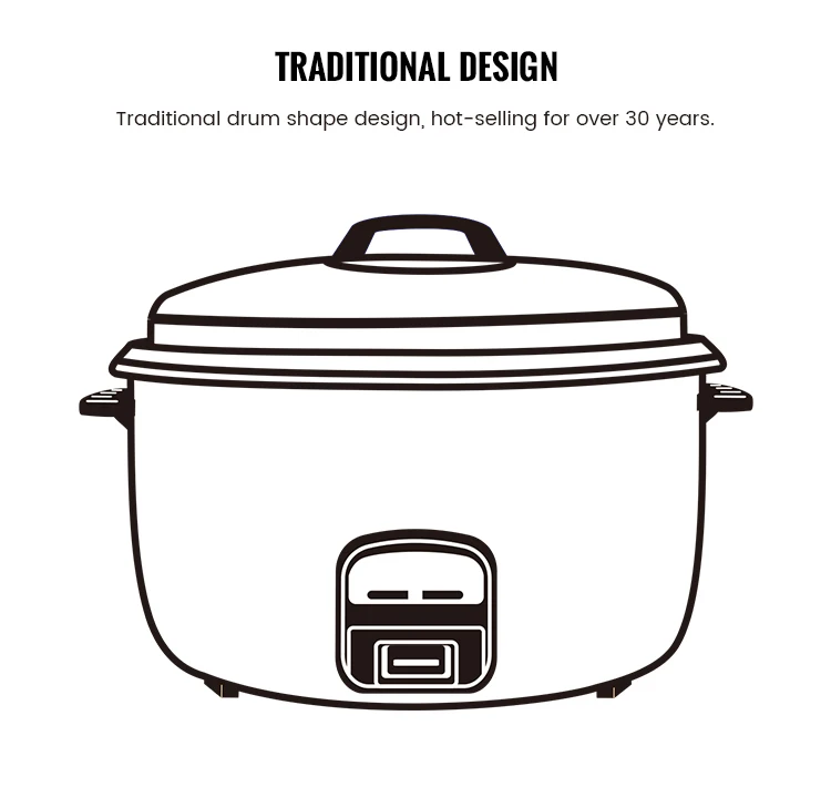 Professionnel Kitchen Appliances Extra Large Commercial Drum Rice