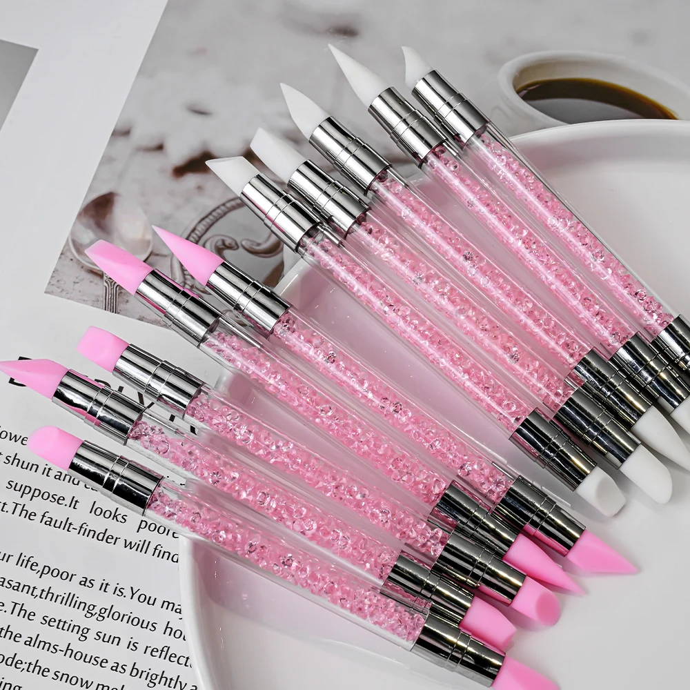 5pcs Dual-Ended Silicone Nail Art Pens for Professional DIY