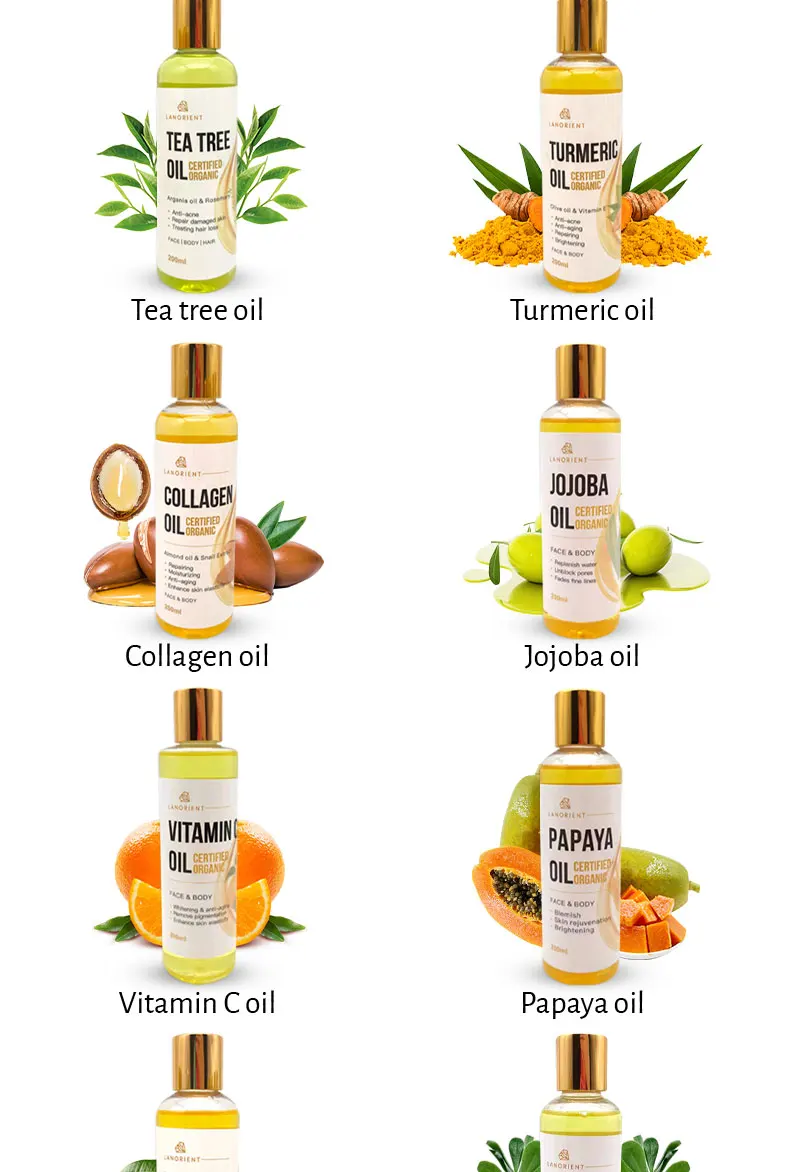 Custom Private Label Bulk Carrier Oils Organic Pure Avocado Almond