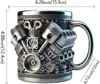 Coupe moteur V8 argent