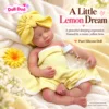 Lemon Headwrap Sleeping Baby