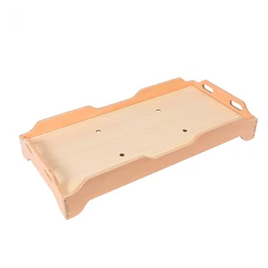 Contemporary Solid Wood Rectangular Kids Bed Without Mattress for Kindergarten