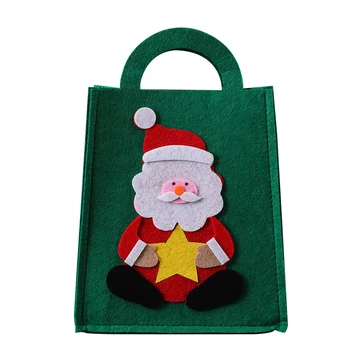 Wholesale Cartoon Cute Christmas Felt Gift Bags Multi-Style Christmas Decoration Customizable Size for Children's Candy Storage